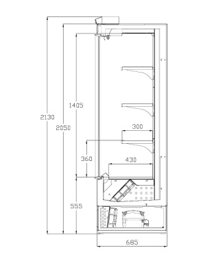 Горка холодильная KIFATO ПРАГА 1875х675х2050